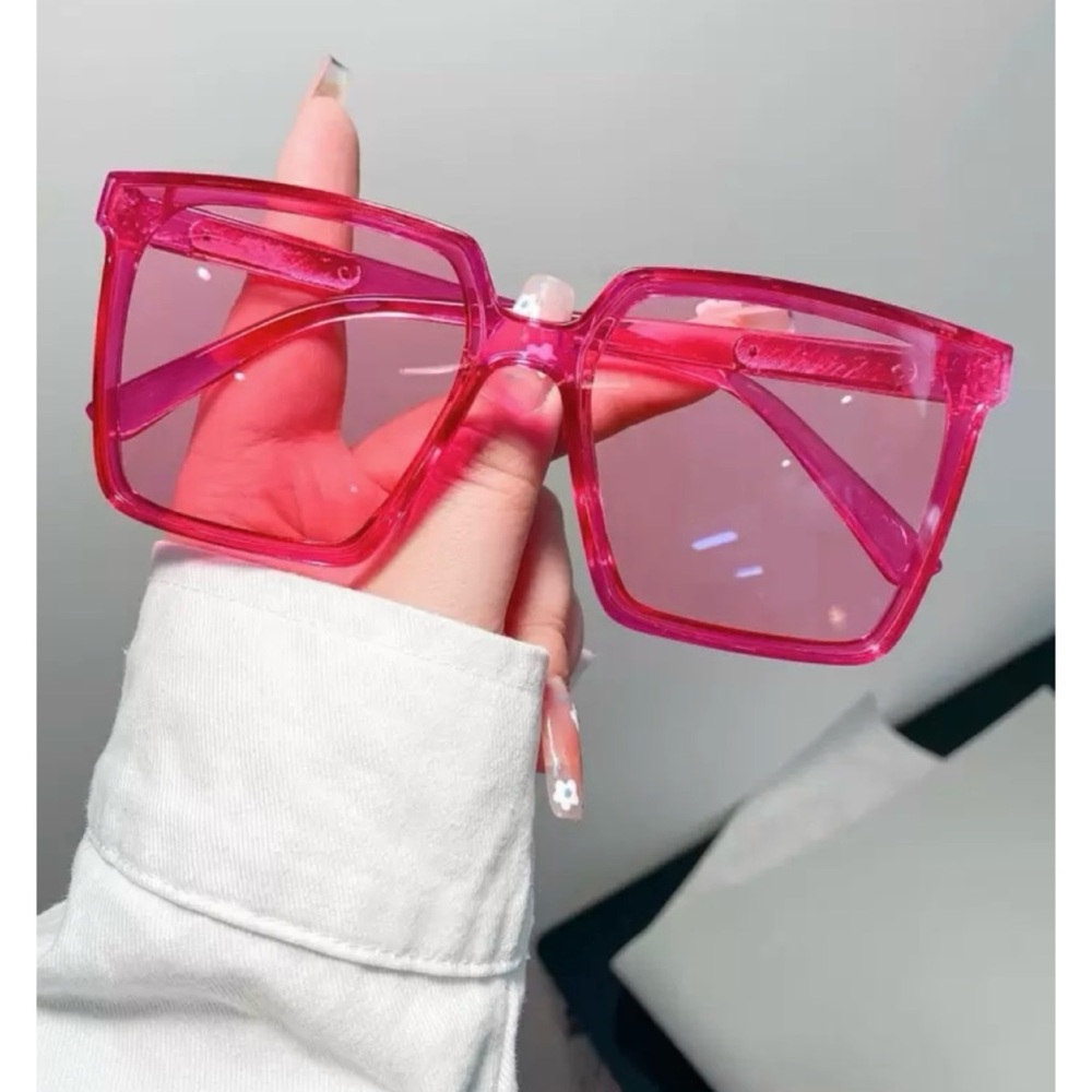 (NIB) RENNES • Hot Pink Square Frame Fashion Glasses - Picture 16 of 16